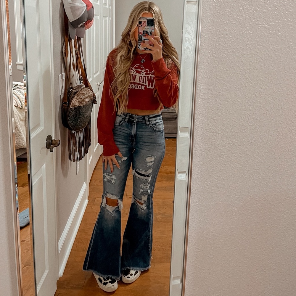 Kancan High Rise Flare Jeans